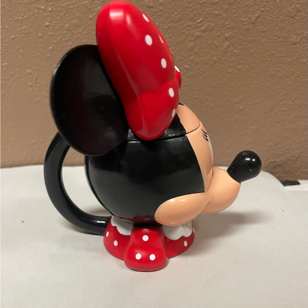 Disney On Ice Minnie Mouse Head Flip Top Cup Red Bow 6" tall - Picture 6 of 6
